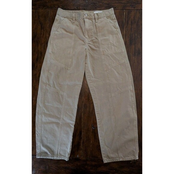 Gap Jeans High Rise Barrel Tan Women's 29/8R - Denim - Picture 1 of 10